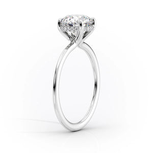 The Sarah Set With A 3 Carat Cushion Lab Diamond