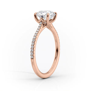 The Pave Lexie Set With A 3 Carat Oval Lab Diamond