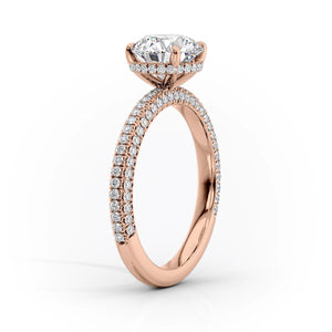The Celine Set With A 3 Carat Pear Moissanite