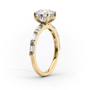 The Hailey Set With A 1 Carat Oval Lab Diamond