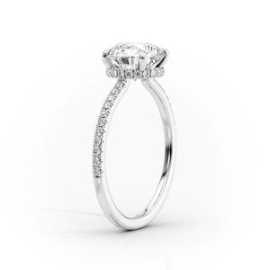 The Pave Aline Set With A 3 Carat Radiant Lab Diamond