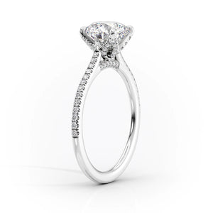 The Pave Madison Set With A 3.5 Carat Round Moissanite