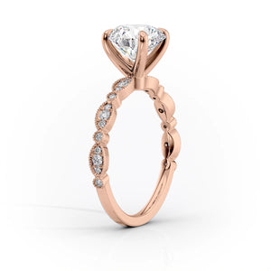 The Jasmine Set With A 1.5 Carat Princess Lab Diamond