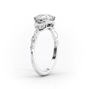 The Chelsea Set With A 2 Carat Princess Moissanite