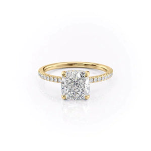 The Pave Aline Set With A 2 Carat Cushion Lab Diamond