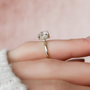 The Pave Aline Set With A 2 Carat Cushion Lab Diamond
