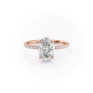 The Pave Aline Set With A 3 Carat Oval Lab Diamond