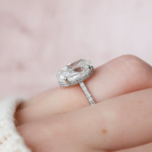 The Pave Aline Set With A 2 Carat Oval Lab Diamond