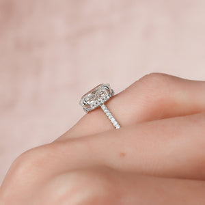 The Pave Aline Set With A 2 Carat Oval Lab Diamond