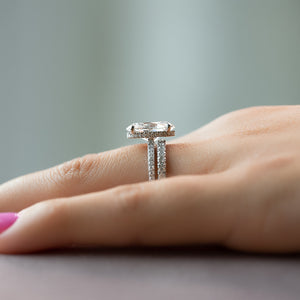 The Pave Aline Set With A 2 Carat Oval Lab Diamond