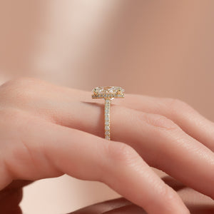 The Pave Aline Set With A 2 Carat Oval Lab Diamond