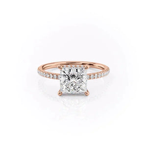 The Pave Aline Set With A 2 Carat Princess Lab Diamond