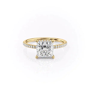 The Pave Aline Set With A 4 Carat Princess Moissanite