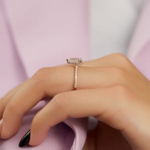 The Pave Aline Set With A 3 Carat Pear Lab Diamond