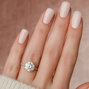 The Pave Aline Set With A 2 Carat Round Lab Diamond