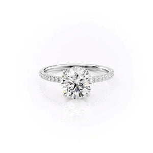 The Pave Aline Set With A 2 Carat Round Lab Diamond
