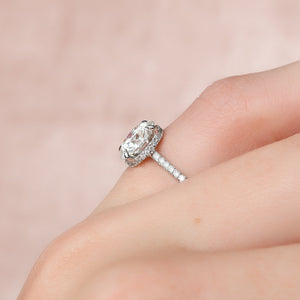 The Pave Aline Set With A 3 Carat Round Lab Diamond