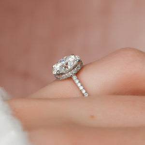 The Pave Aline Set With A 3 Carat Round Lab Diamond