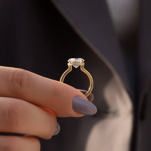 The Pave Aline Set With A 3 Carat Round Lab Diamond