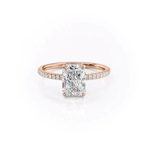 The Pave Aline Set With A Radiant Lab Diamond