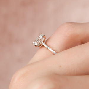 The Pave Aline Set With A 2 Carat Radiant Lab Diamond