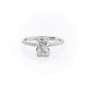 The Pave Aline Set With A Radiant Lab Diamond
