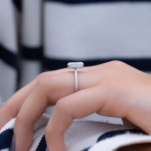 The Pave Aline Set With A 3 Carat Radiant Lab Diamond