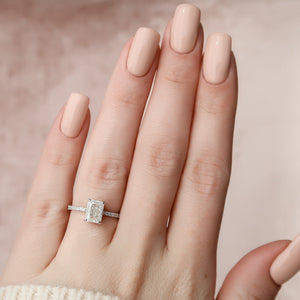 The Pave Aline Set With A 3 Carat Radiant Lab Diamond