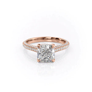 The Rachel Set With A 3.5 Carat Cushion Moissanite