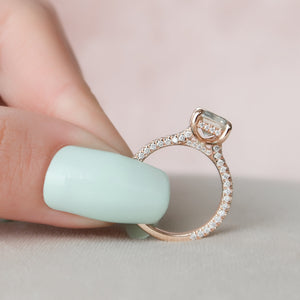 The Rachel Set With A 3 Carat Emerald Lab Diamond