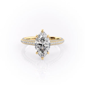 The Rachel Set With A 1 Carat Marquise Moissanite