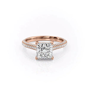 The Rachel Set With A 3 Carat Princess Moissanite