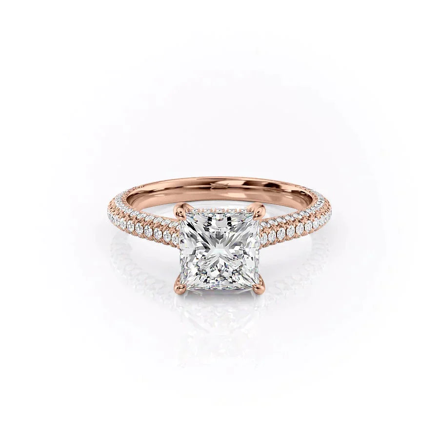 The Rachel Set With A 3.5 Carat Princess Moissanite