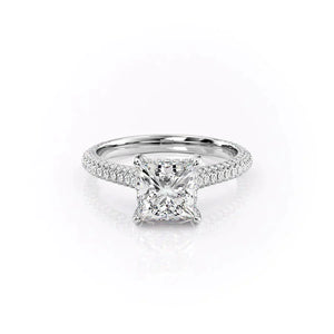 The Rachel Set With A 1.5 Carat Princess Lab Diamond