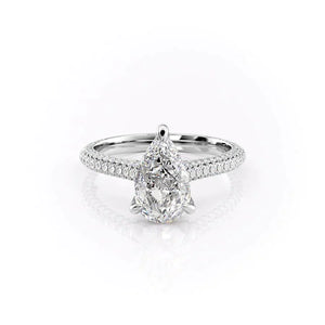 The Rachel Set With A Pear Moissanite