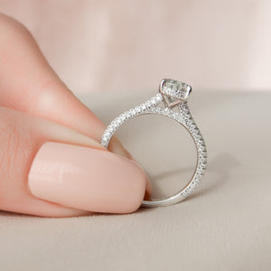 The Rachel Set With A 2 Carat Pear Lab Diamond