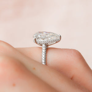 The Rachel Set With A 2 Carat Pear Lab Diamond