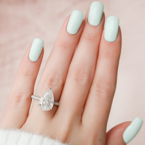 The Rachel Set With A 2 Carat Pear Lab Diamond