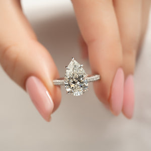 The Rachel Set With A 2 Carat Pear Lab Diamond
