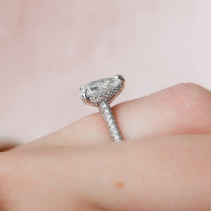 The Rachel Set With A 2 Carat Pear Lab Diamond