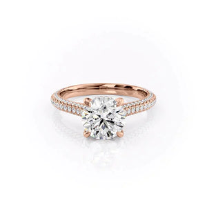The Rachel Set With A 5 Carat Round Moissanite