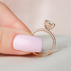 The Rachel Set With A 3 Carat Round Lab Diamond