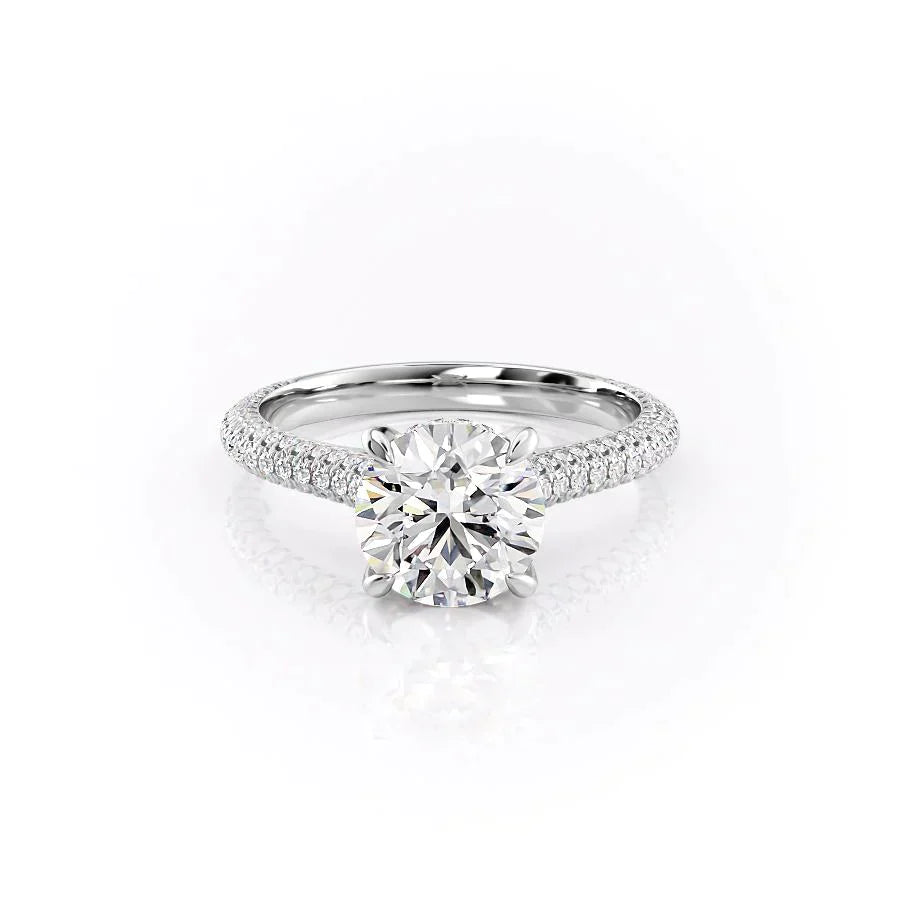 The Rachel Set With A 3.5 Carat Round Moissanite