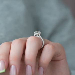 The Rachel Set With A 3 Carat Round Lab Diamond