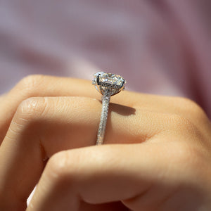 The Rachel Set With A 3 Carat Round Lab Diamond