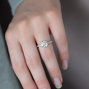 The Rachel Set With A 3 Carat Round Lab Diamond