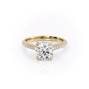 The Rachel Set With A 2 Carat Round Moissanite