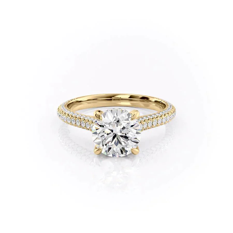 The Rachel Set With A 1 Carat Round Moissanite