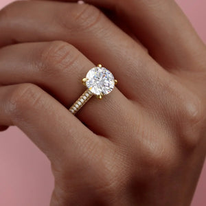 The Rachel Set With A 4 Carat Round Moissanite