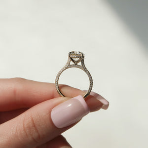 The Rachel Set With A 3 Carat Round Lab Diamond